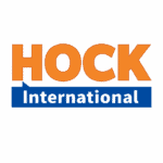 Hock International logo with bold orange and blue text for global education programs.