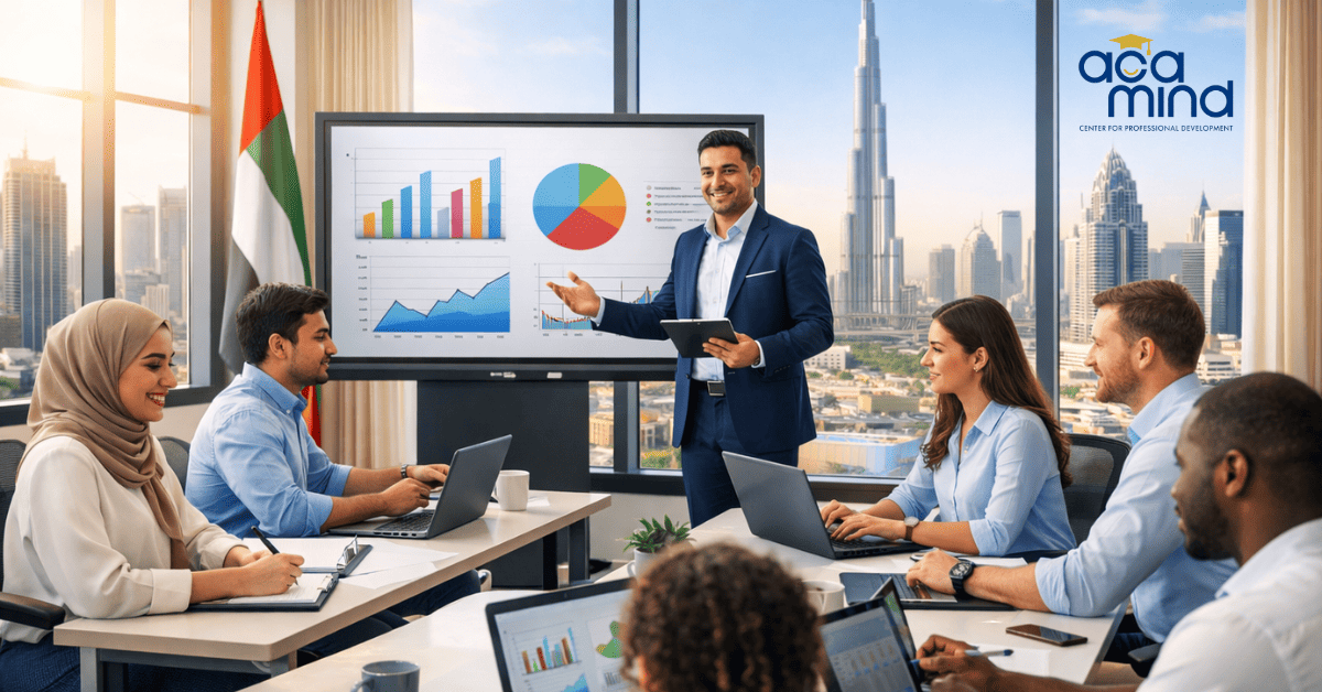 Professional corporate training session at a leading training institute in Dubai