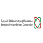 Emirates Nuclear Energy Corporation logo with Arabic and English text.