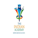 Logo of The Indian Academy featuring a vibrant, colorful emblem with educational elements.