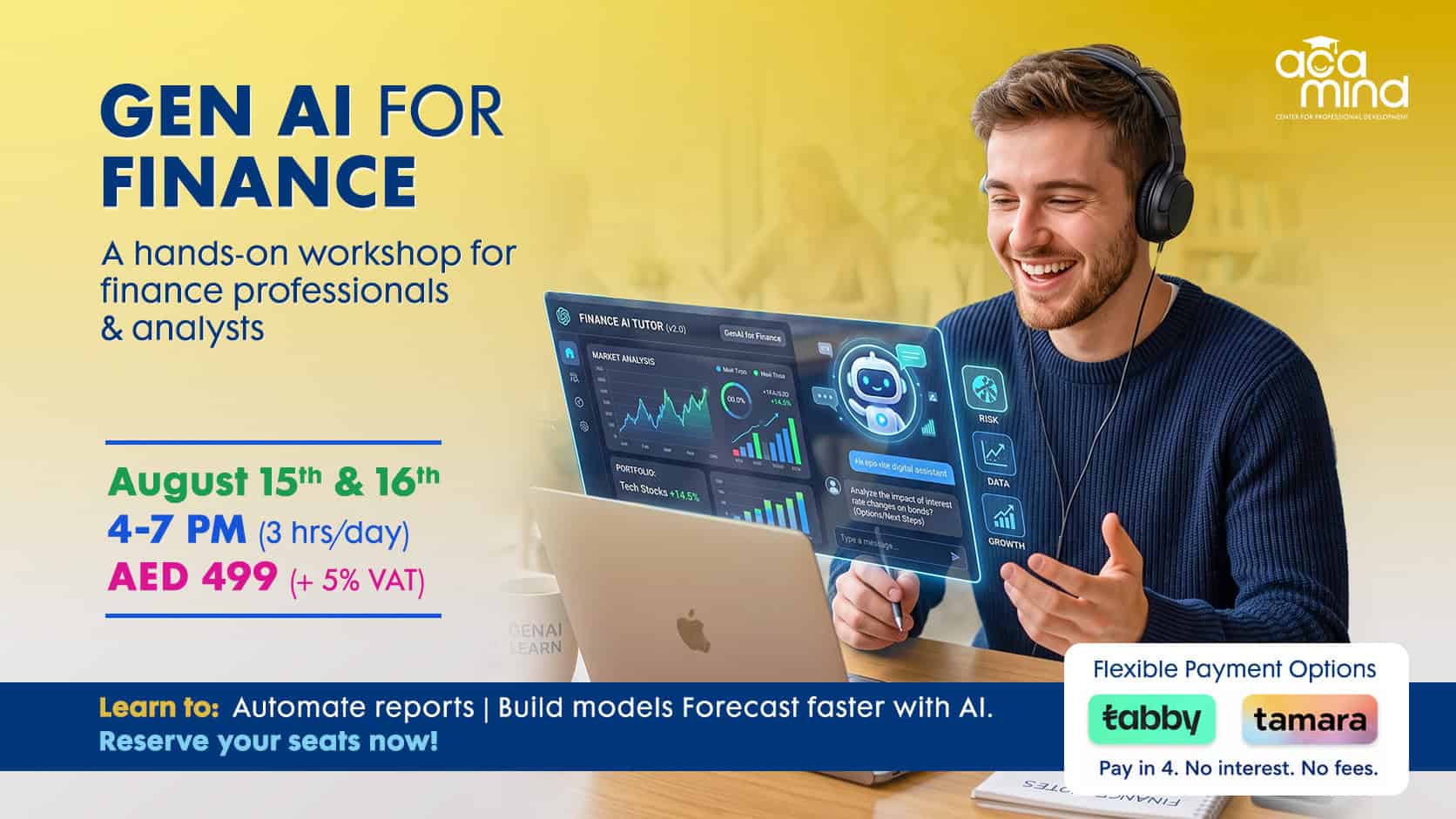 Gen AI for Finance workshop poster