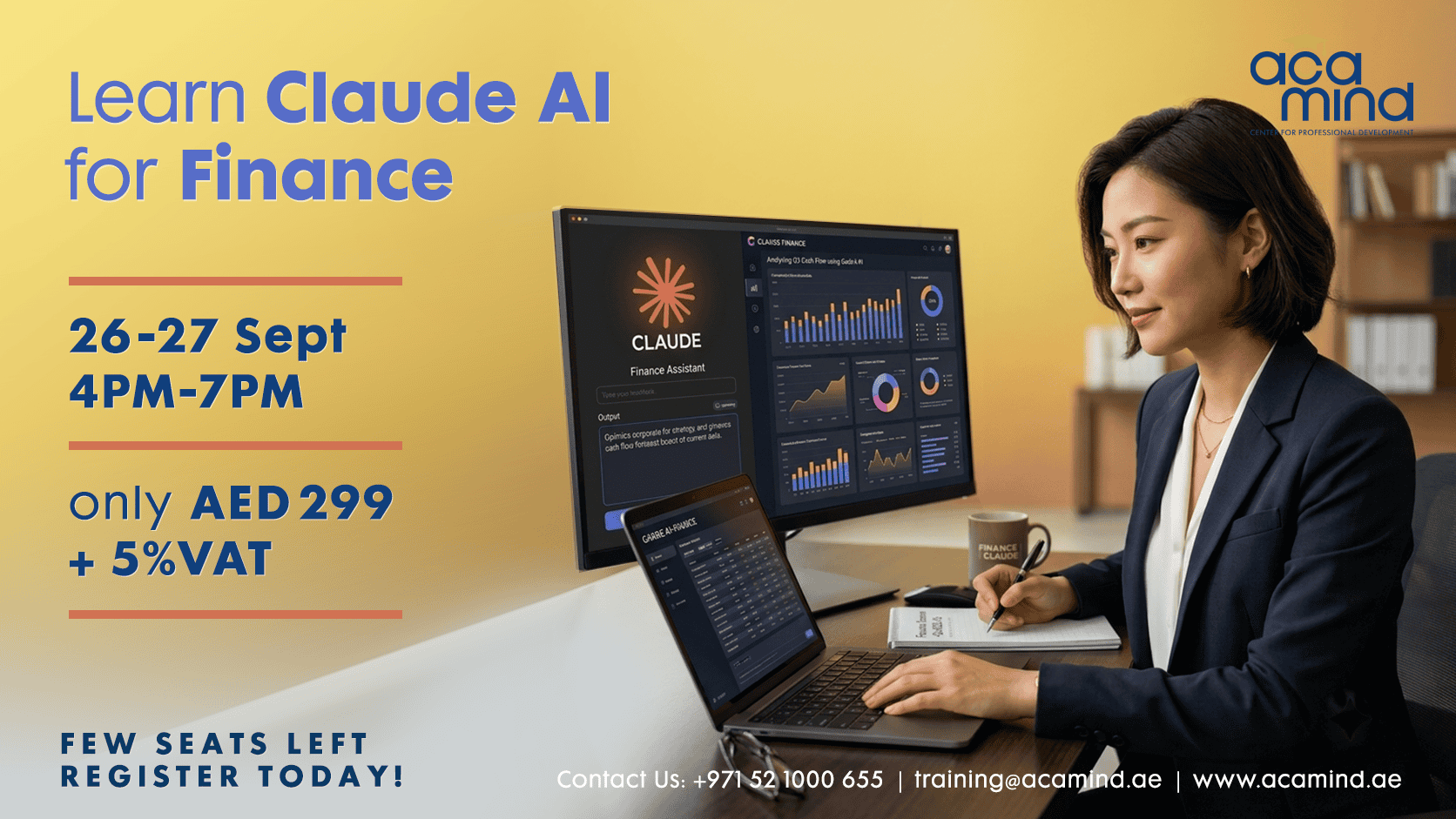 Learn Claude AI for Finance workshop poster